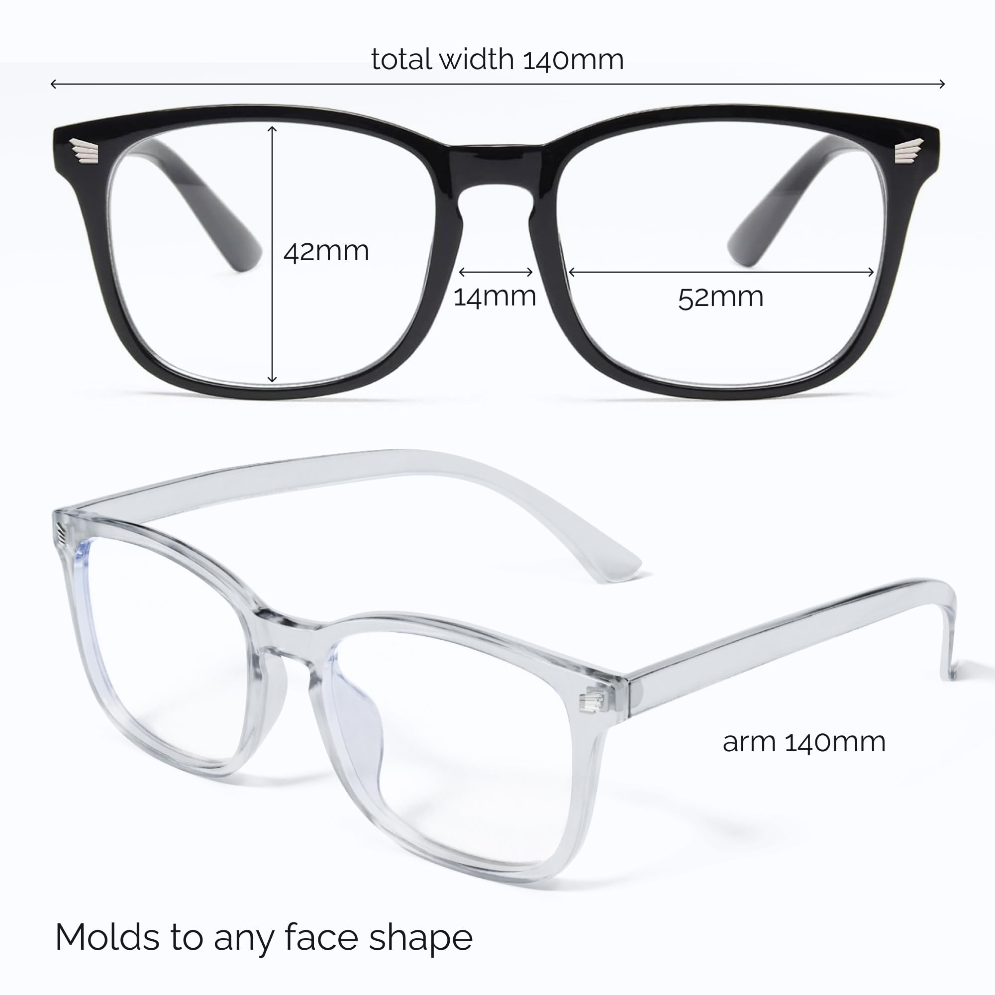 Livho anti-glare blue light glasses suitable for work and gaming.
