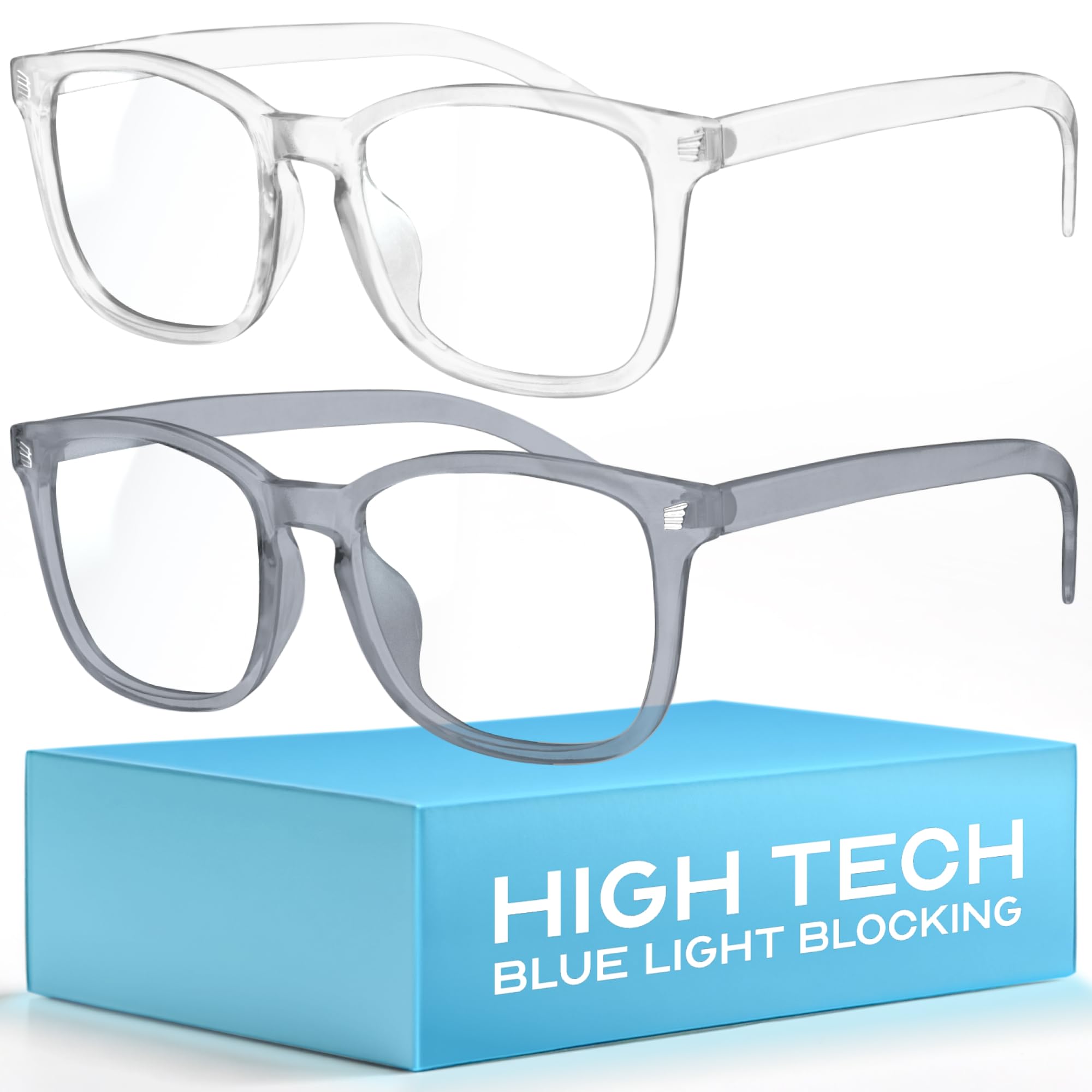 Livho blue light blocking glasses with a clear frame for all-day screen work.