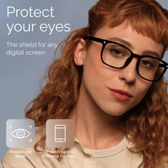 Livho blue light blocking glasses close-up frames with anti-glare.