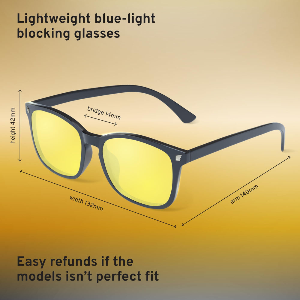 livho blue light glasses desk workset demonstrates anti-glare and focus during tasks