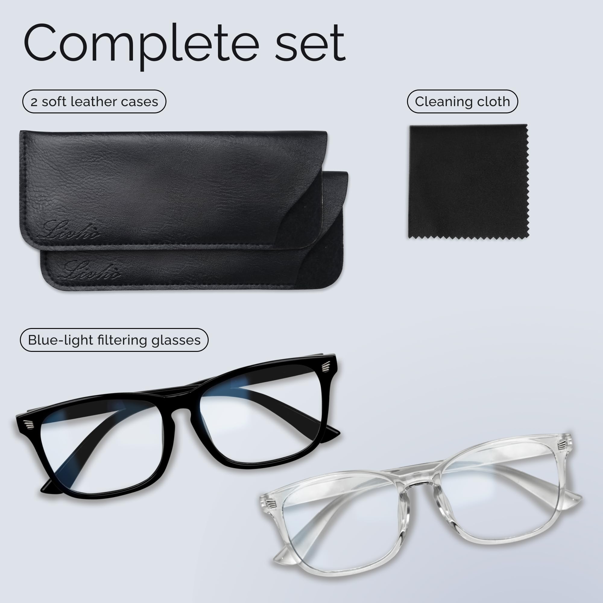 Livho blue light glasses with UV protection for daytime use.