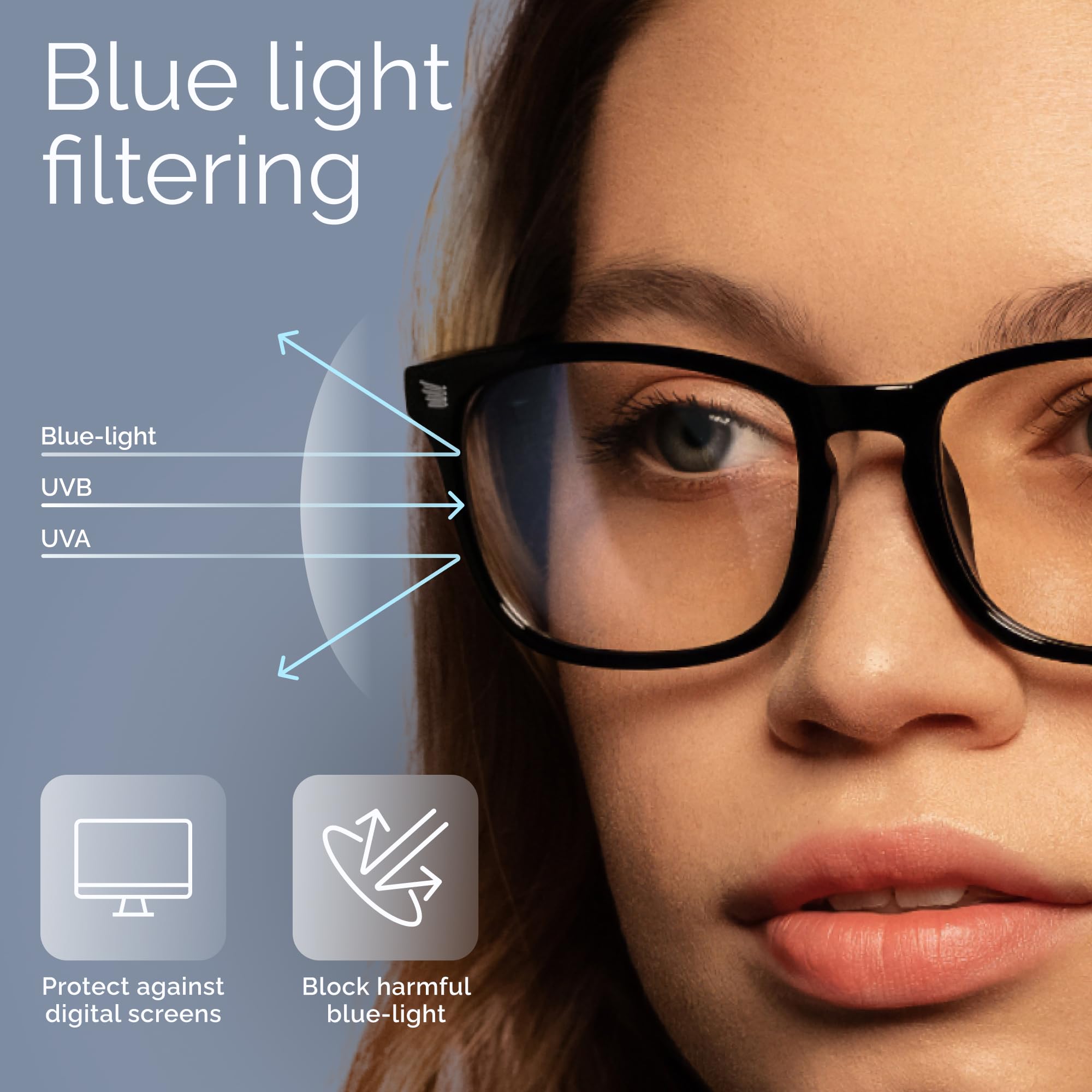 Livho blue light glasses women's frame style adds chic detail while protecting eyes