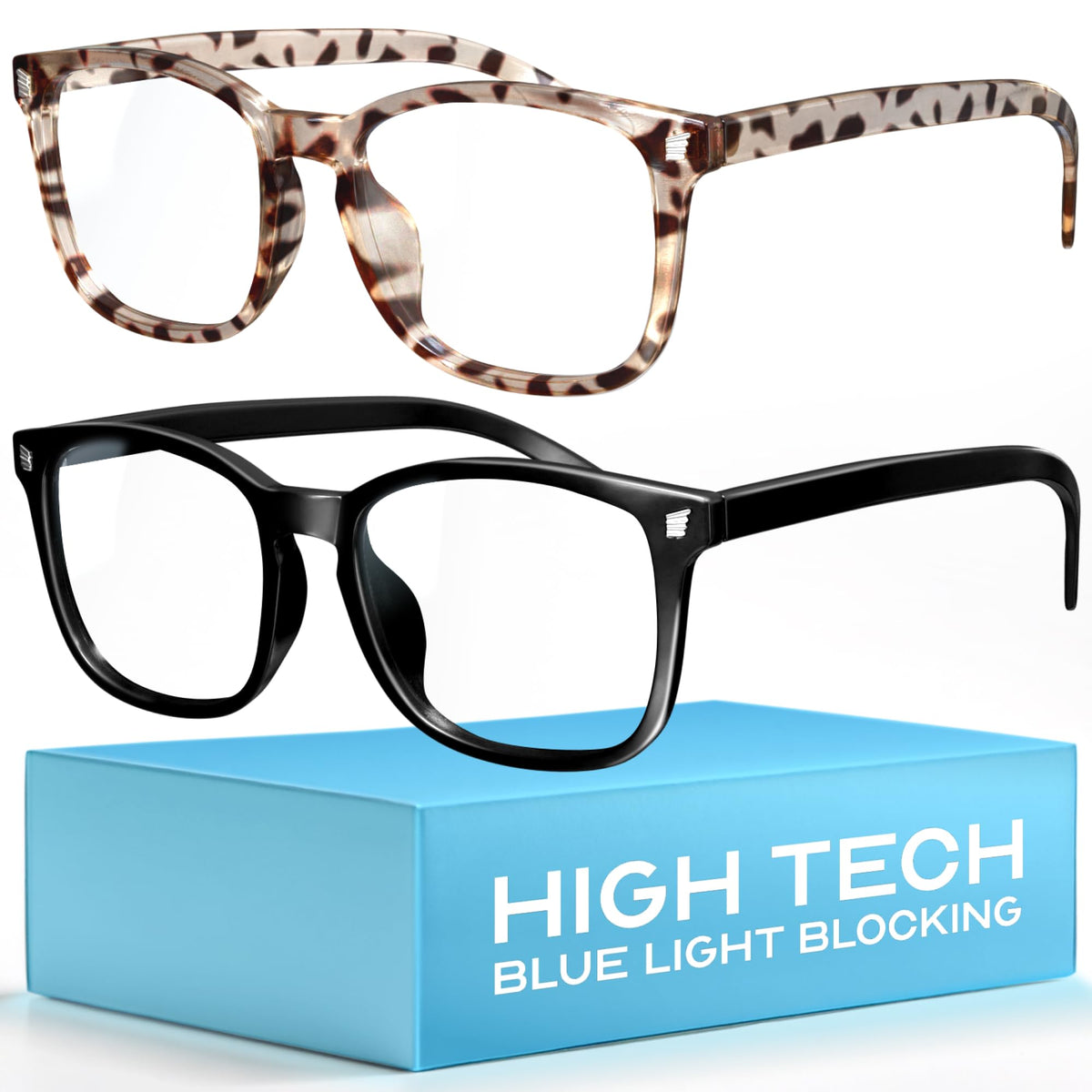 Livho high-tech blue light glasses angled view for all-day comfort.