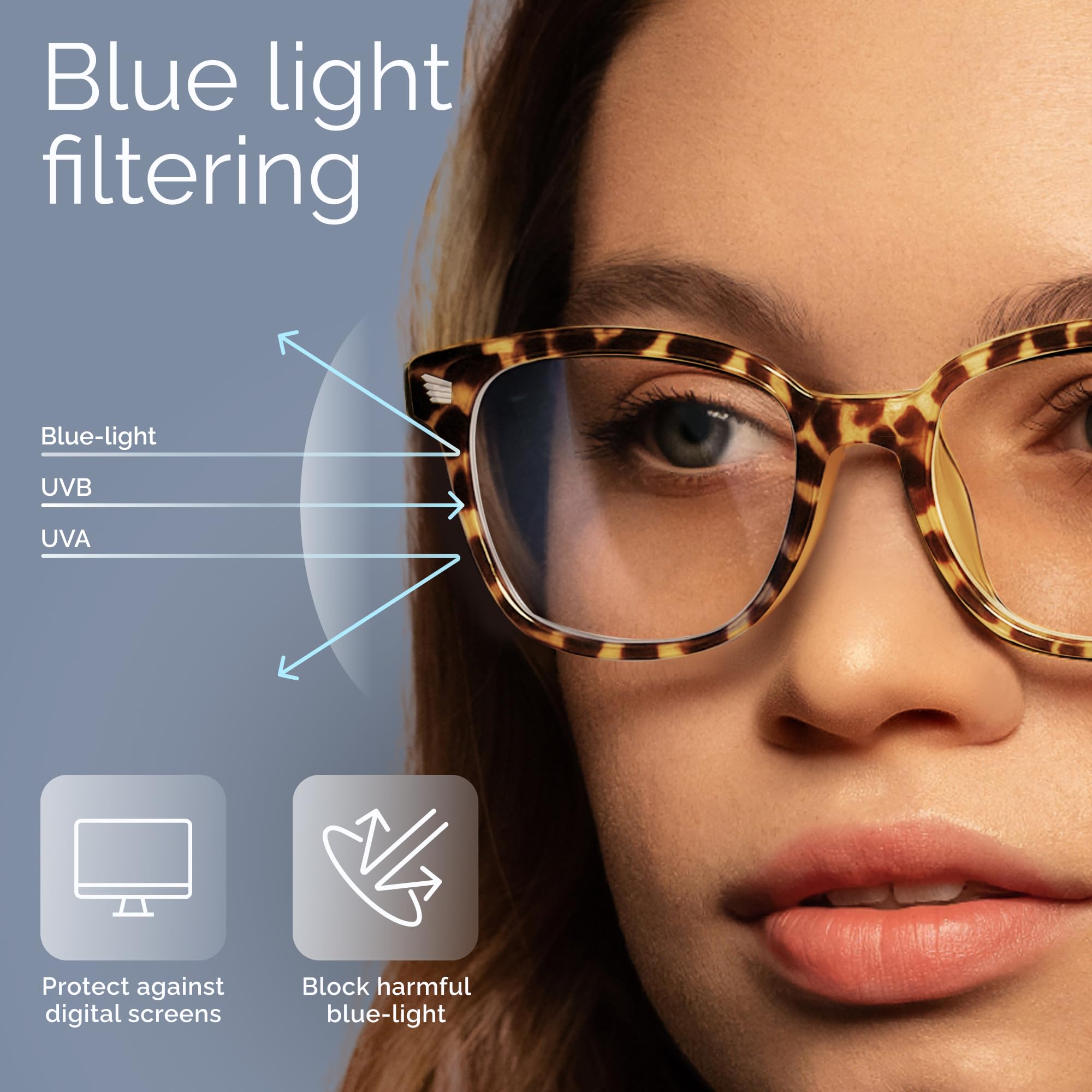 Livho High Tech Blue Light Glasses anti-glare clarity for computer work.
