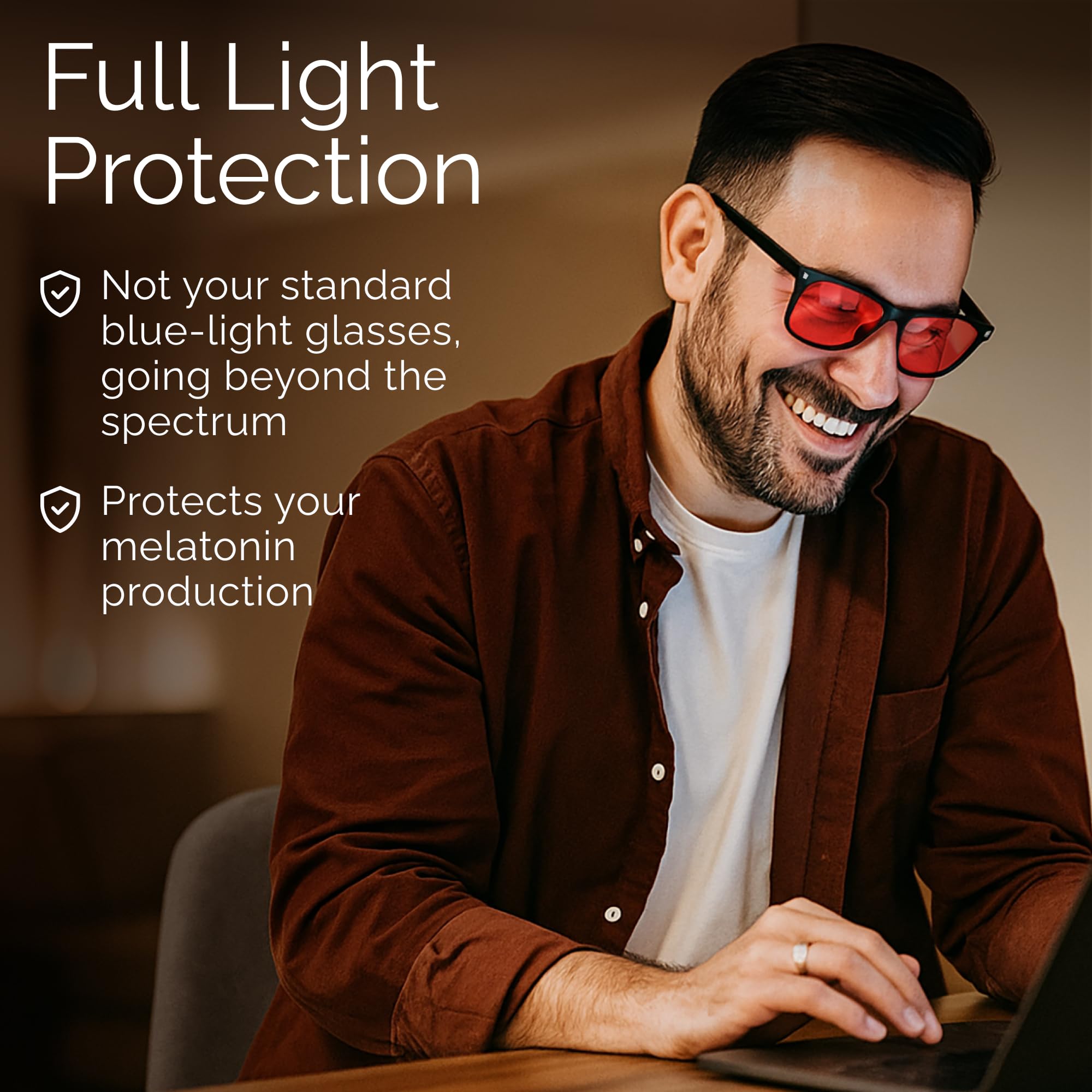 Livho High Tech Blue Light Glasses anti-glare test on screen glow.