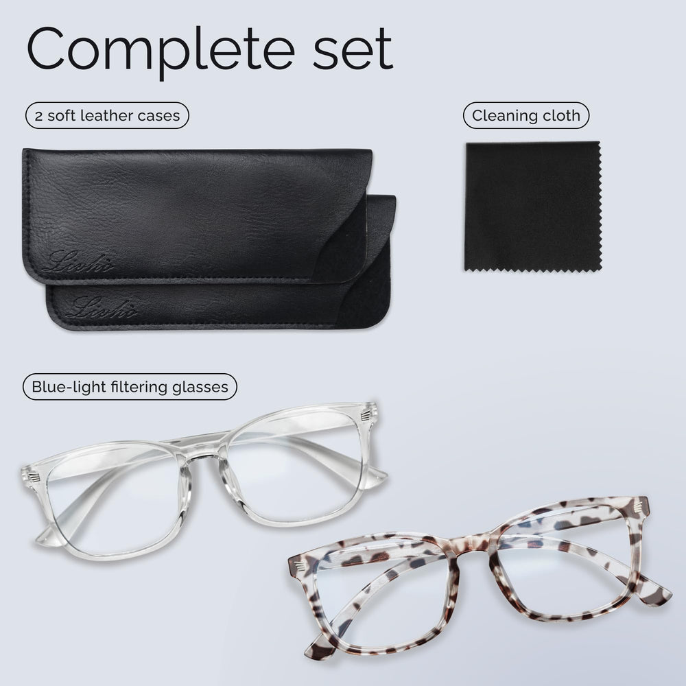 Livho High Tech Blue Light Glasses back view, slim profile for professional wear.