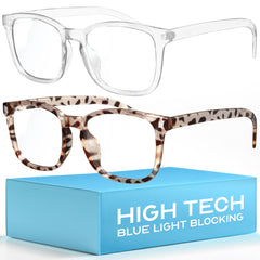 Livho High Tech Blue Light Glasses front view reduces screen glare during long work sessions.