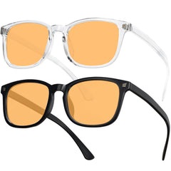Livho High Tech Blue Light Glasses on model, blue light blocking for screen work.