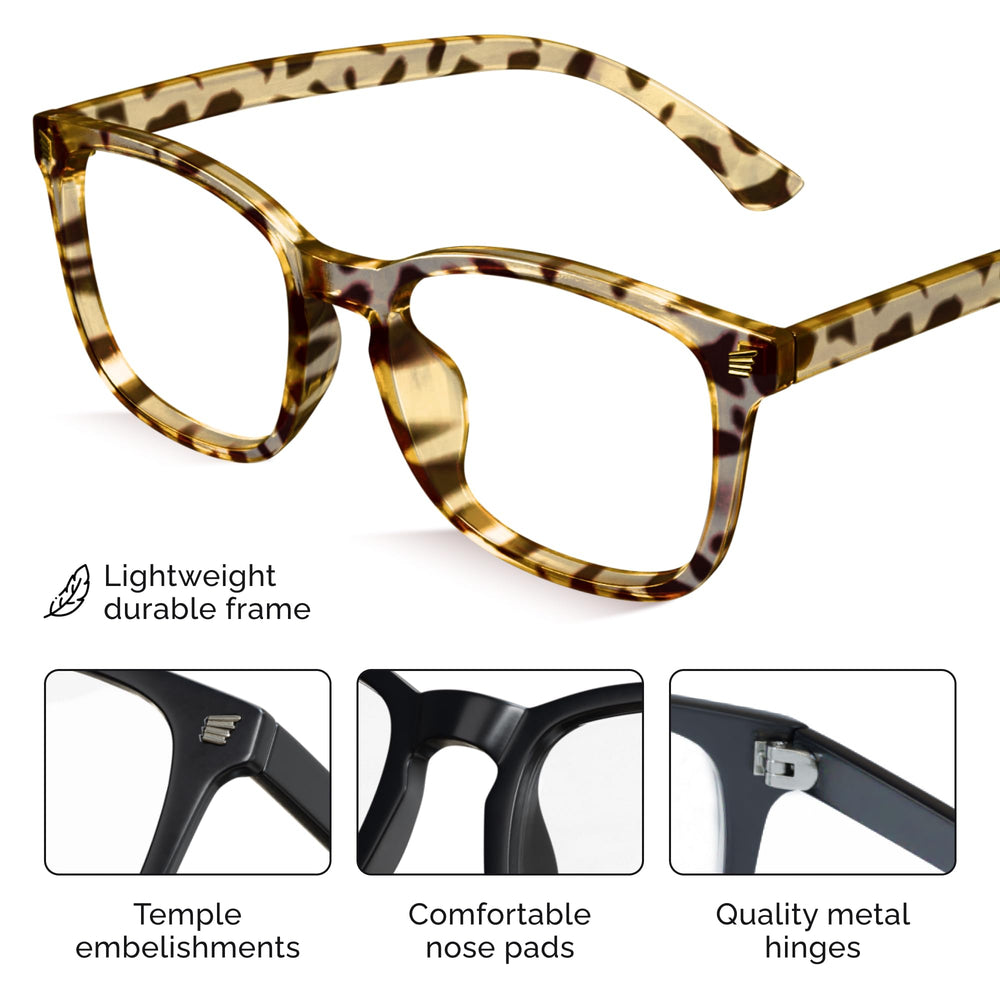 Livho High Tech Blue Light Glasses on laptop desk reduce glare during work.