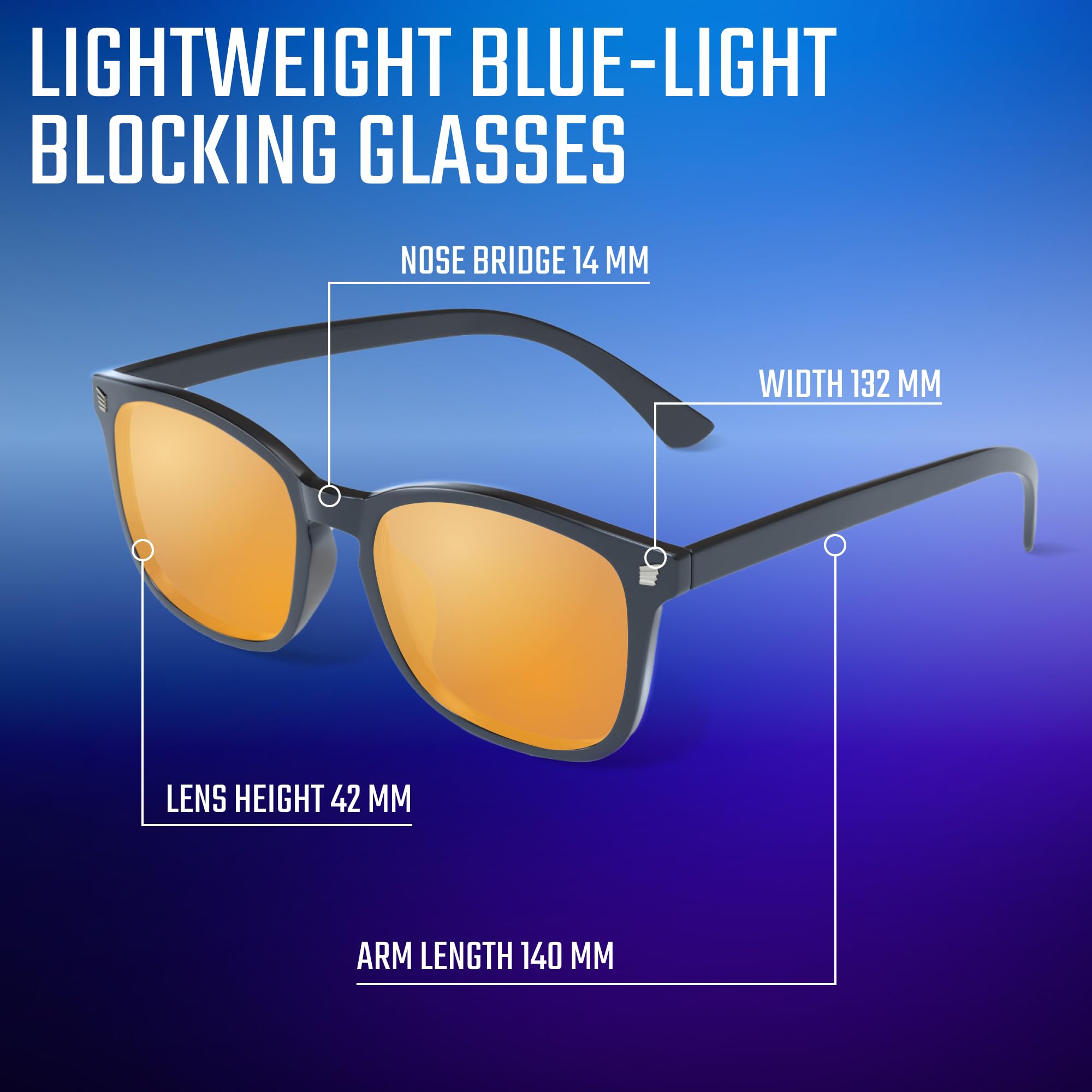 Livho High Tech Blue Light Glasses side view showing anti-glare coating for crisper screens