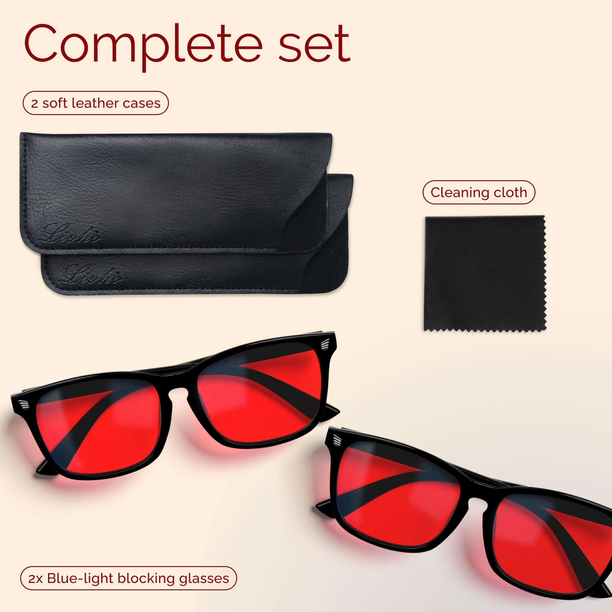 Livho High Tech Blue Light Glasses travel case for protection.