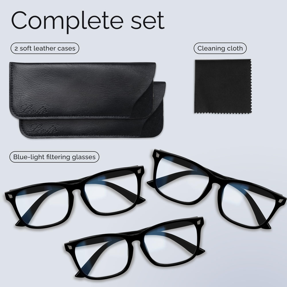 Livho blue light glasses UV protection graphic