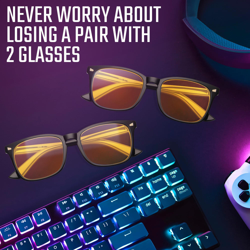 Livho High Tech Blue Light Glasses near UV protection label detailing outdoor use