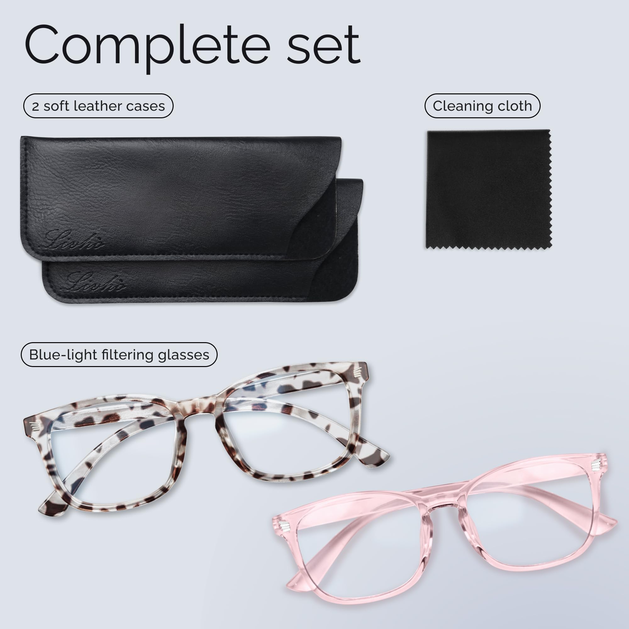 Livho office anti-glare blue light glasses reduce monitor glare