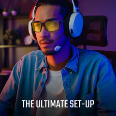 Livho Titan Gaming Glasses on a desk setup emphasizing ergonomic fit for long sessions