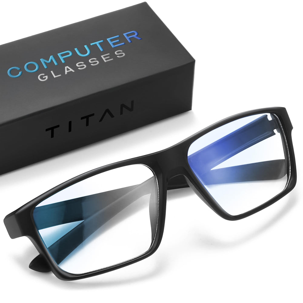 Livho Titan Gaming Glasses frame close-up showing sleek design and blue light protection for gaming