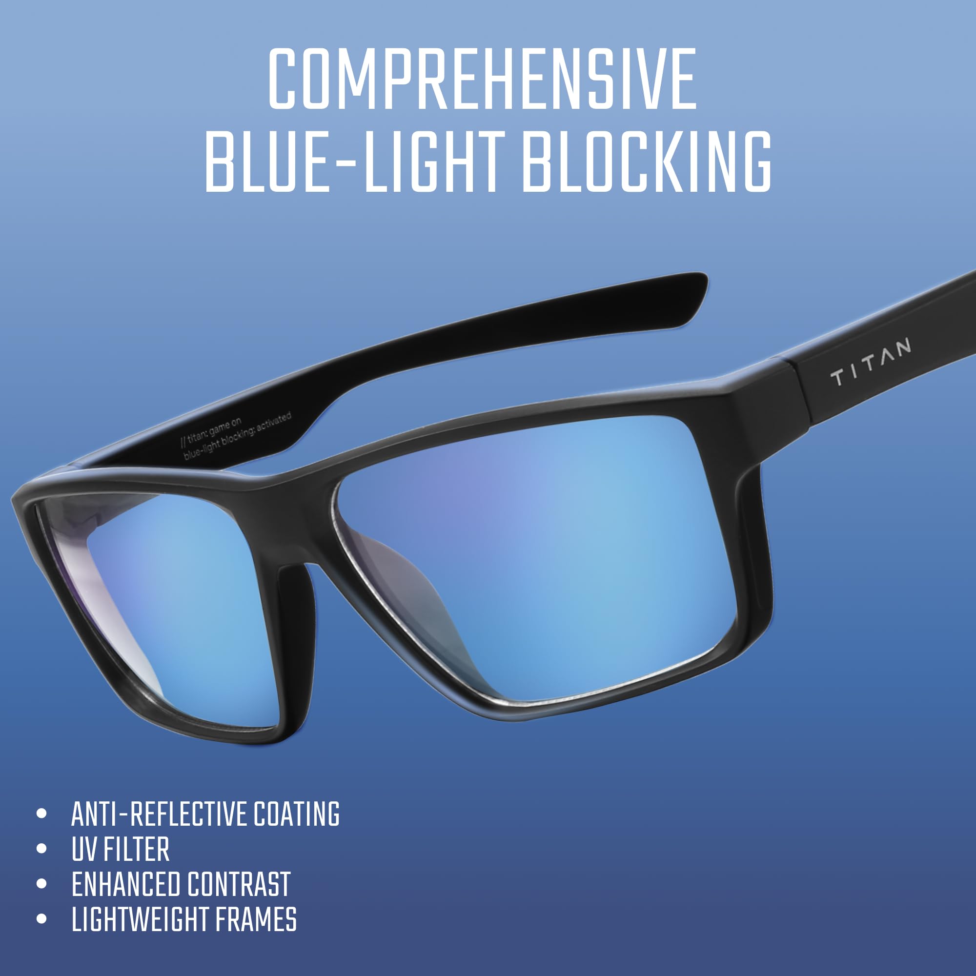 Livho Titan Gaming Glasses hinge detail showing sturdy flexible joints