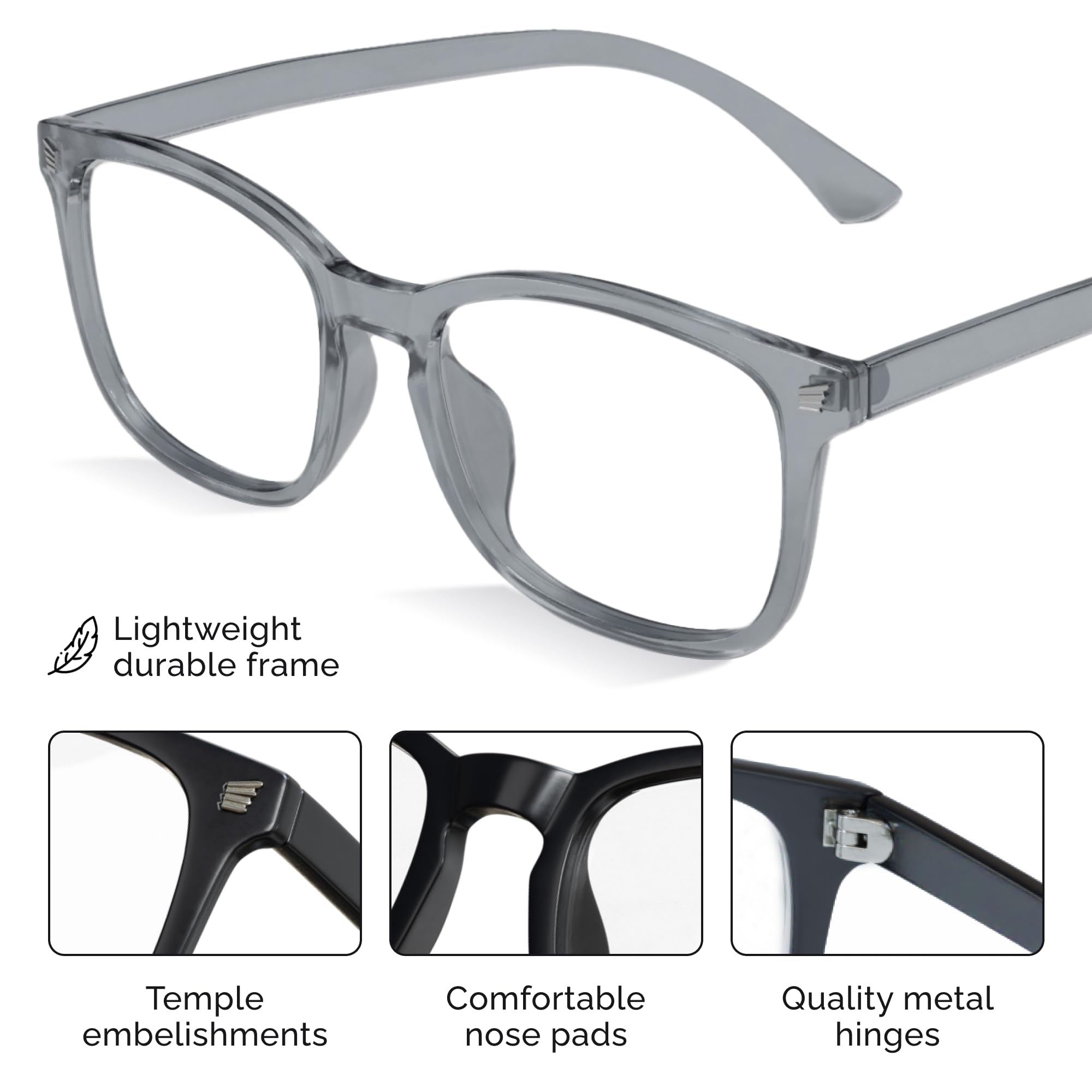 Livho transparent blue light glasses for crisp digital viewing.