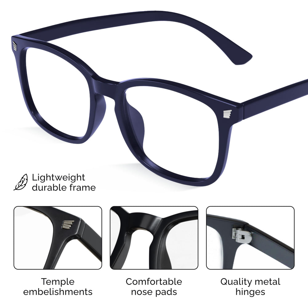Livho transparent blue light glasses provide clear vision with subtle flair.