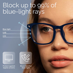 Livho ultra-light nylon-frame blue light glasses enable comfortable wear at work.