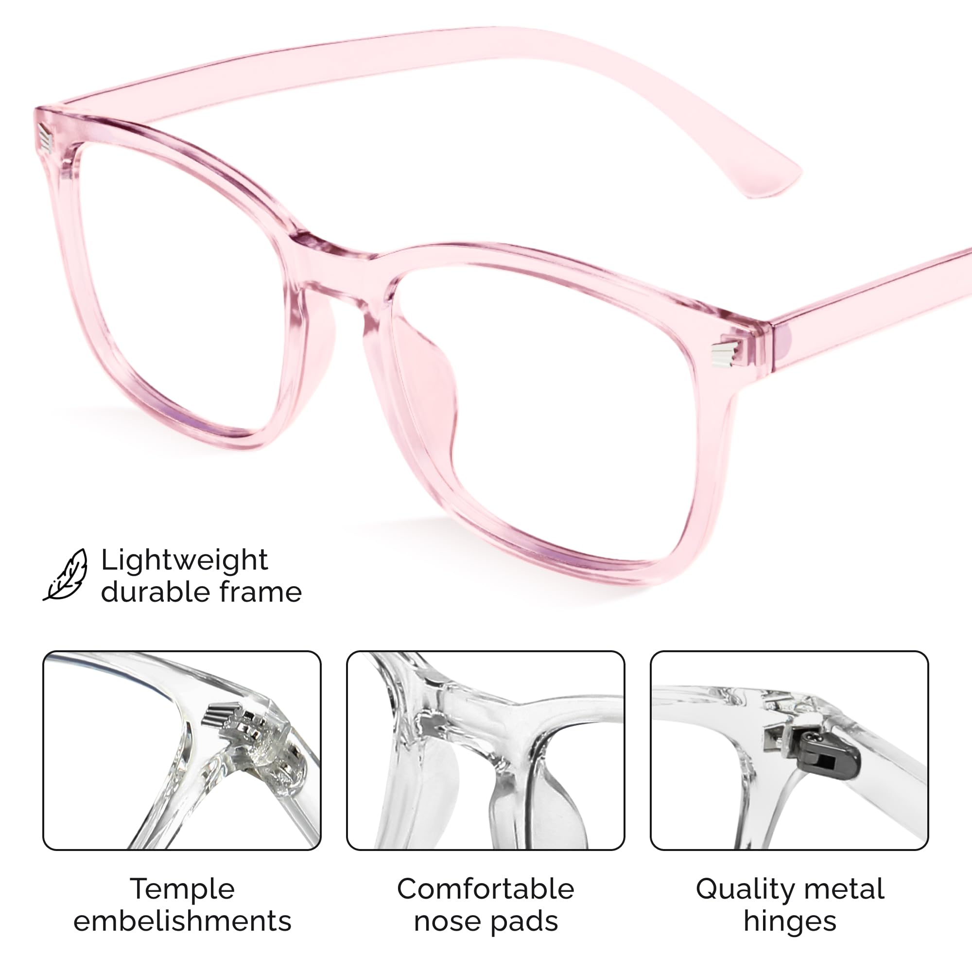 Livho womens eyewear frame blue light glasses for stylish screen protection