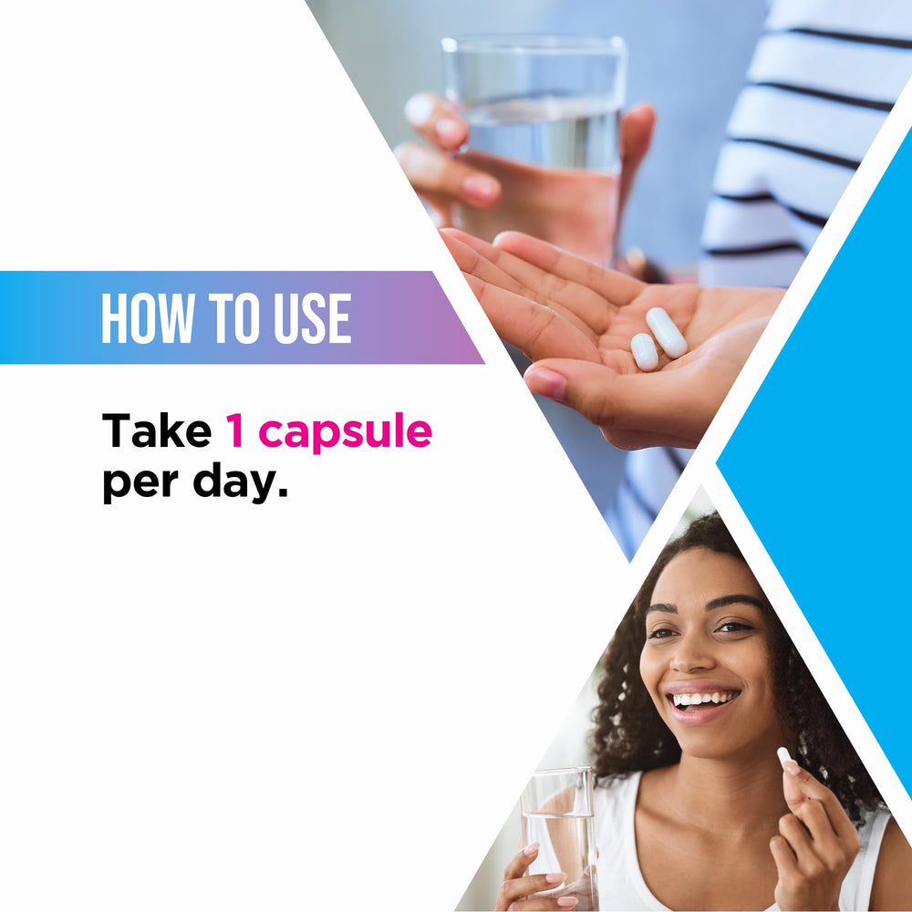 Livingood Daily B Complex capsules with water for easy daily intake