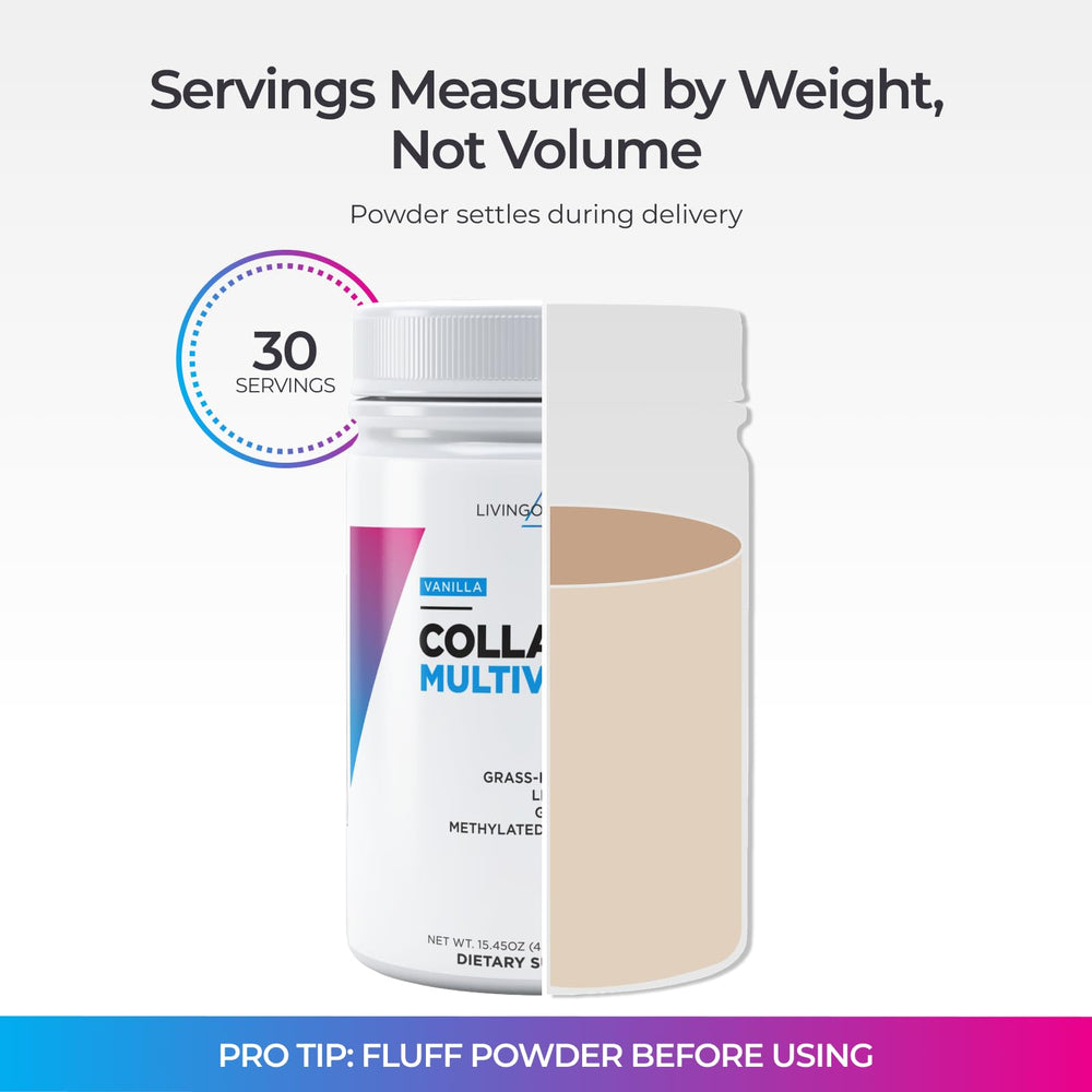 A smoothie blends Livingood Daily Collagen Vanilla for daily beauty and gut-friendly routine.