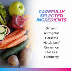 Livingood Daily ingredients blend with cranberry, astragalus, and nettle for kidney support