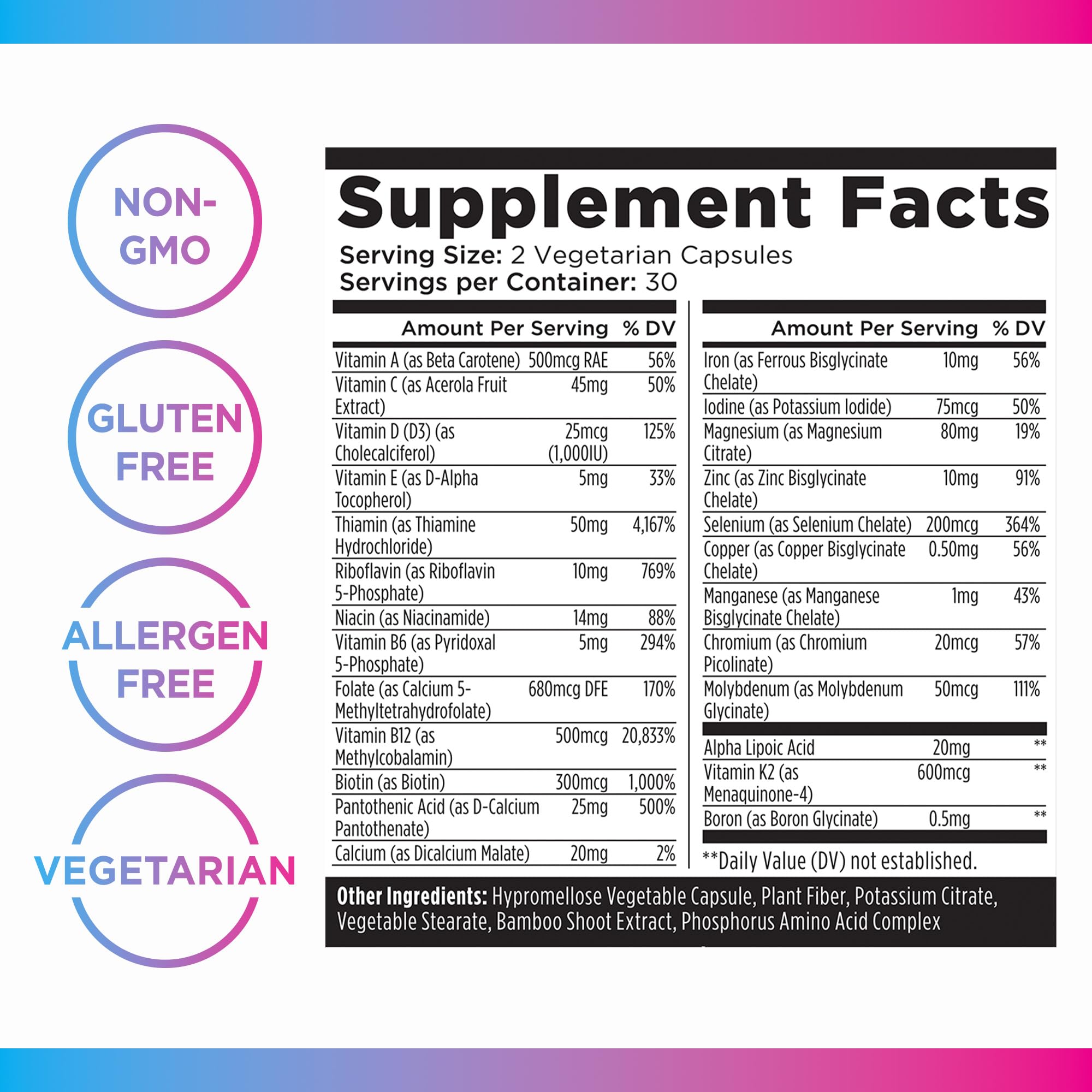 Bottle with scoop of Livingood Daily methylated multivitamin suggests a simple daily regimen with meals.