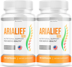LIVORKA Arialief Pro capsules bottle displayed on a clean surface for everyday nerve health support.