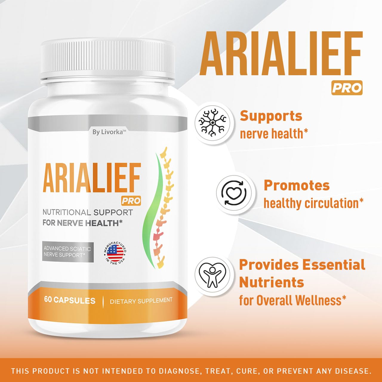 Close-up of LIVORKA Arialief Pro capsules ready for daily use and easy routines.