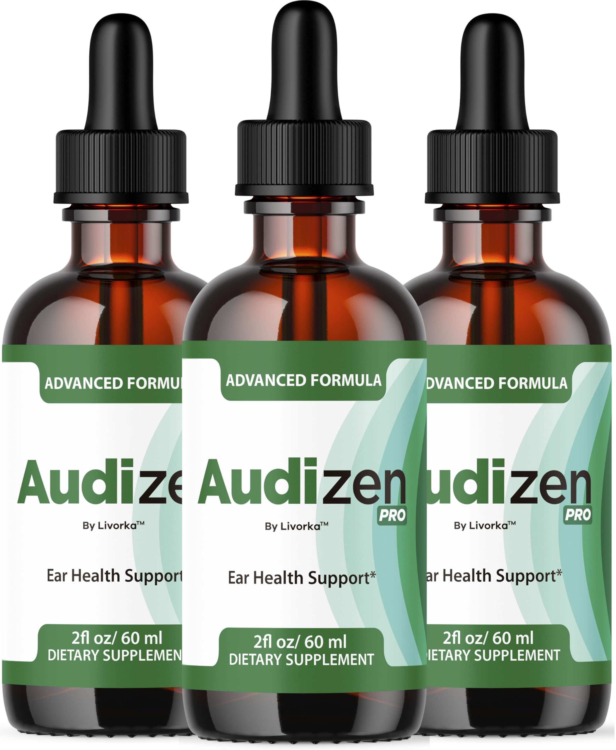 LIVORKA Audizen Pro bottle front view, a daily auditory wellness option.
