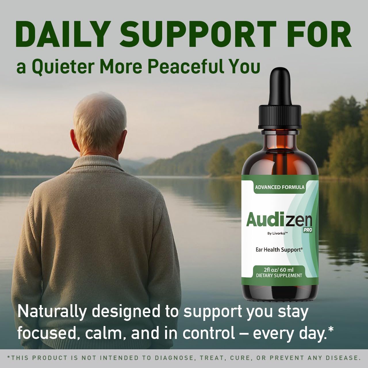 LIVORKA Audizen Pro daily-use scene with simple shake and drop.