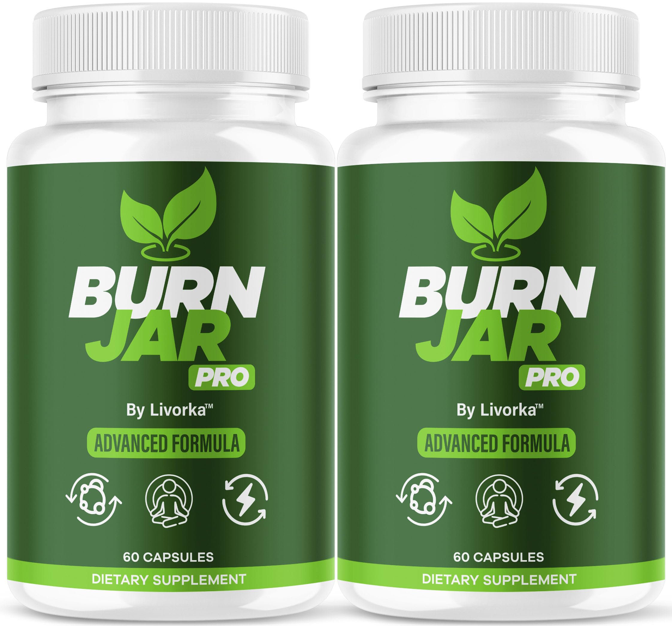 LIVORKA Burn Jar Pro pink salt capsules close-up for natural daily energy support
