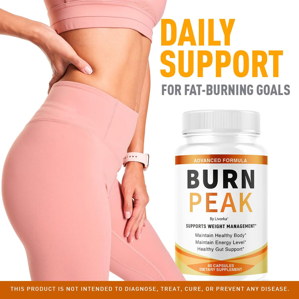 LIVORKA Burn Peak label detail emphasizes natural ingredients and quality