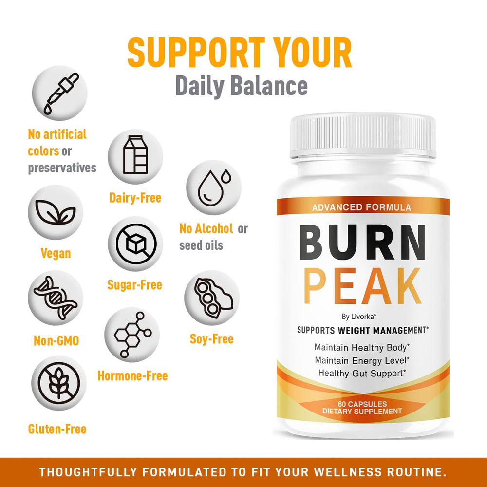 LIVORKA Burn Peak with glass water scene for easy daily use