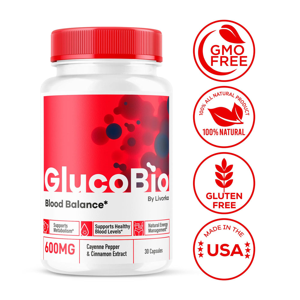 LIVORKA GlucoBio label detail emphasizing quality ingredients