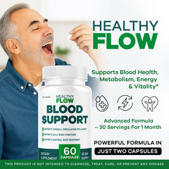 LIVORKA Healthy Flow bottle pour shows easy two-capsule daily dosing