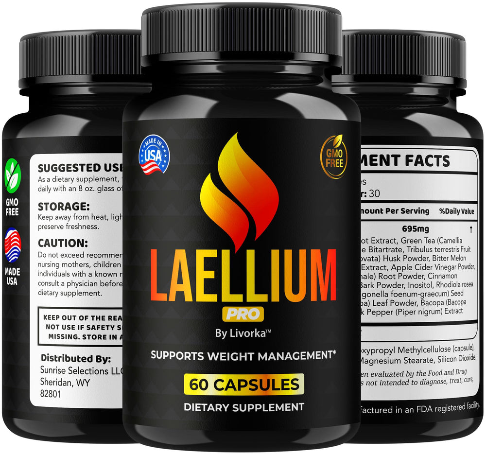 LIVORKA Laellium Pro packaging and capsules ready for purchase.