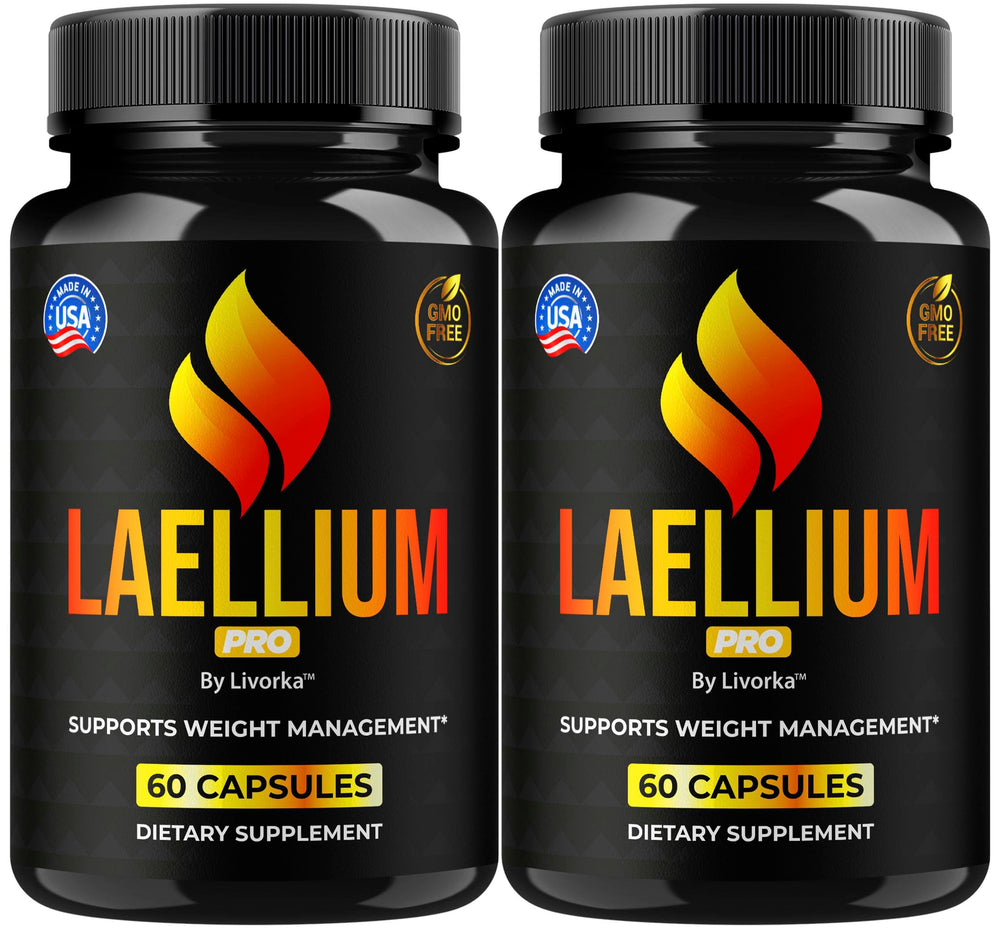 LIVORKA Laellium Pro pills bottle close-up for daily wellness support.