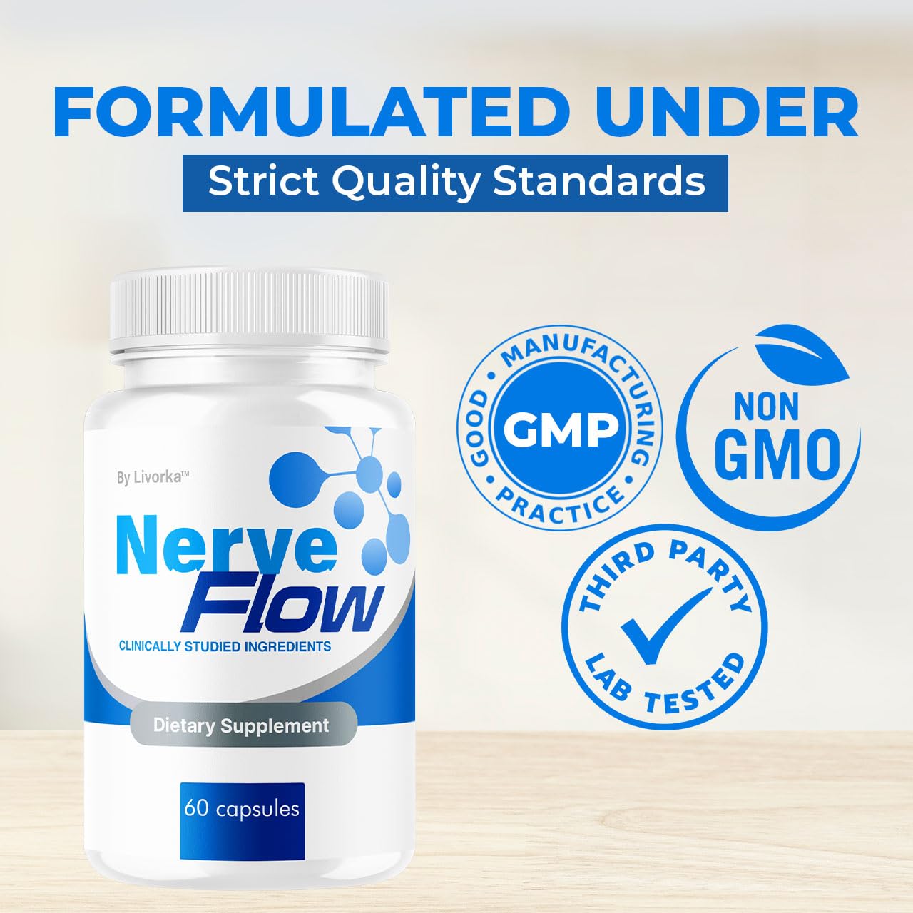 LIVORKA Nerve Flow bottle in hand for easy daily use