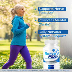 LIVORKA Nerve Flow capsules close-up showing easy daily intake