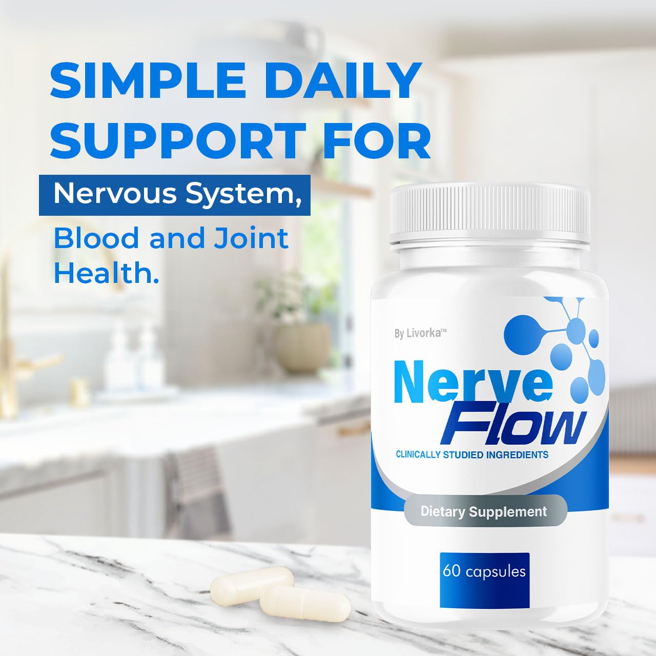 LIVORKA Nerve Flow packaging box with clear product information for informed choice