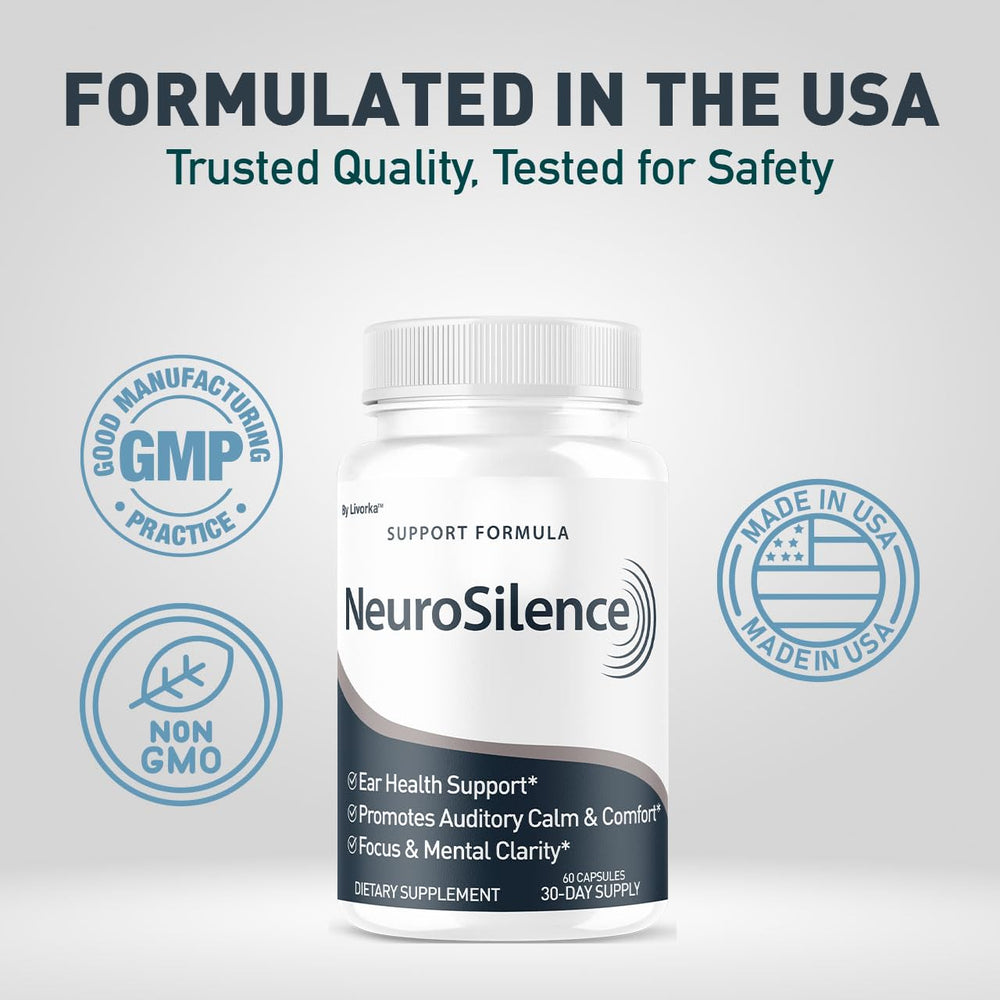LIVORKA Neurosilence daily dosage concept with two capsules.