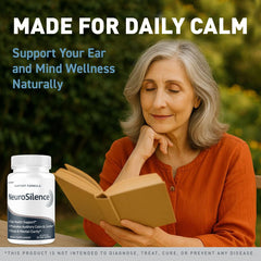 LIVORKA Neurosilence packaging box emphasizes USA-made GMP production.