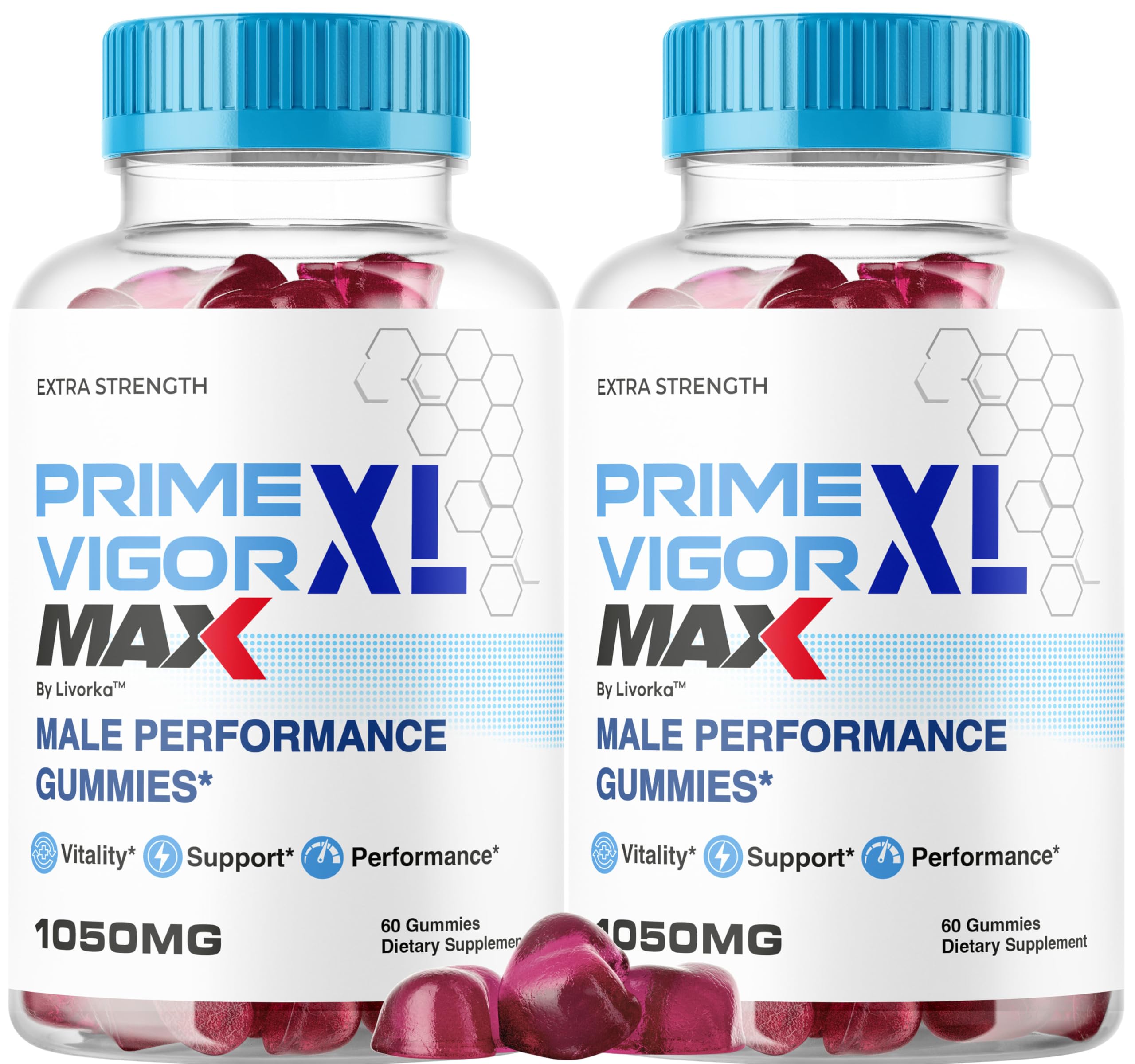 LIVORKA Prime Vigor XL Max bottle front, indicating maximum strength for men