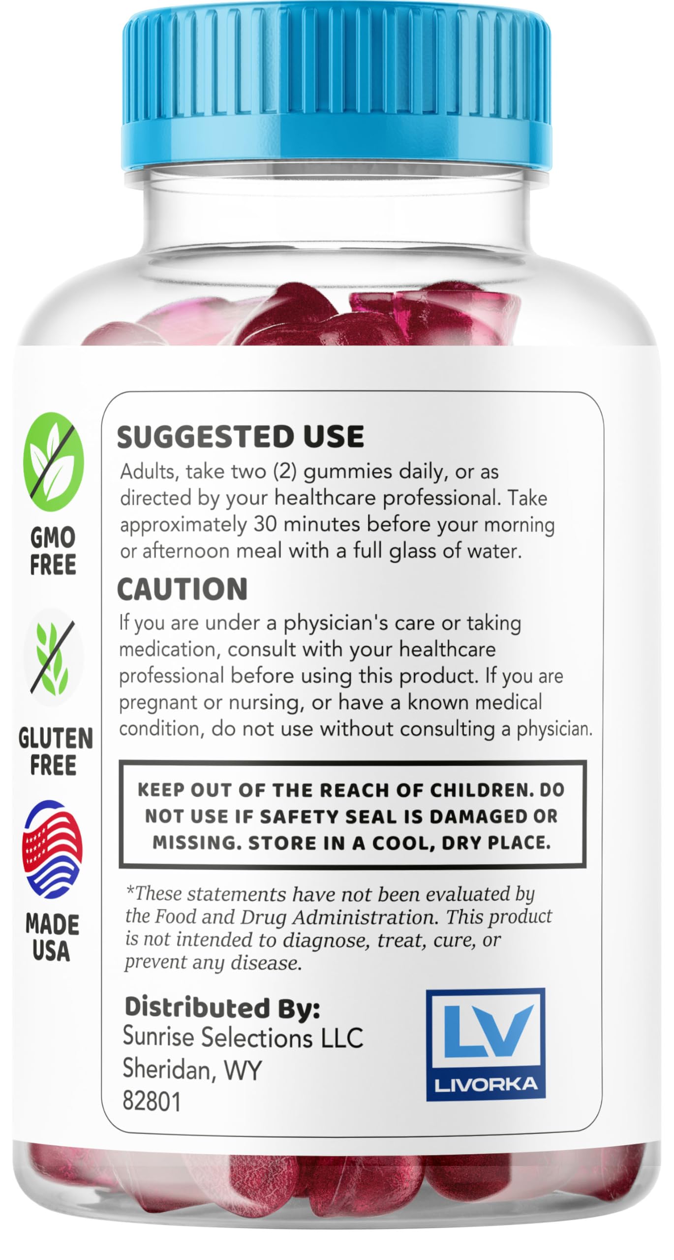 LIVORKA Prime Vigor XL Max nutrition label image with serving details
