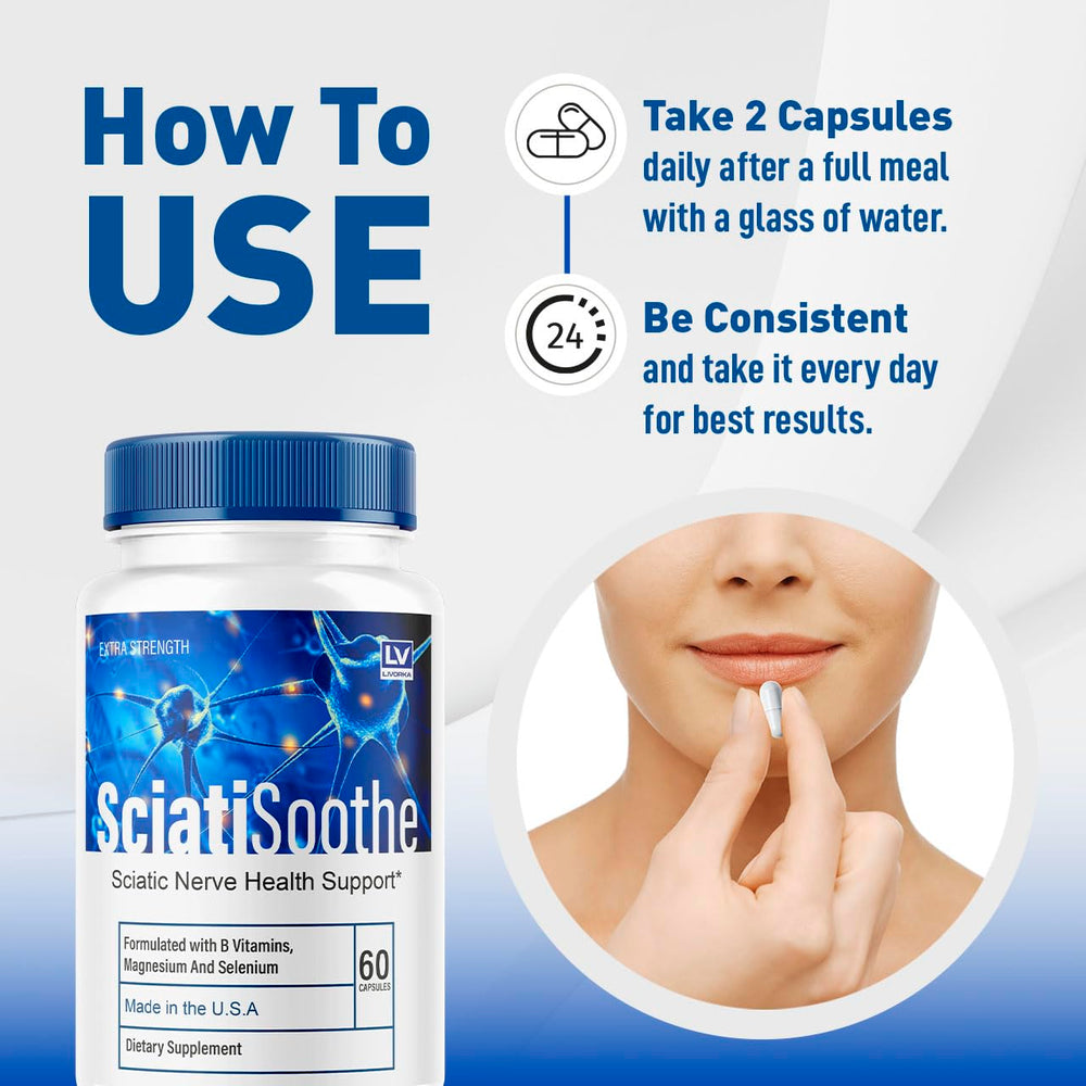 Livorka SciatiSoothe label close-up highlighting natural ingredients.
