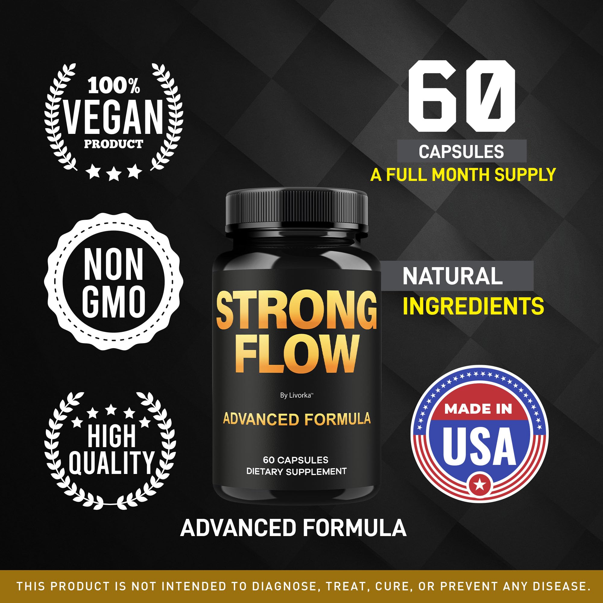 LIVORKA Strong Flow Capsules closeup reveals smooth capsules for daily use