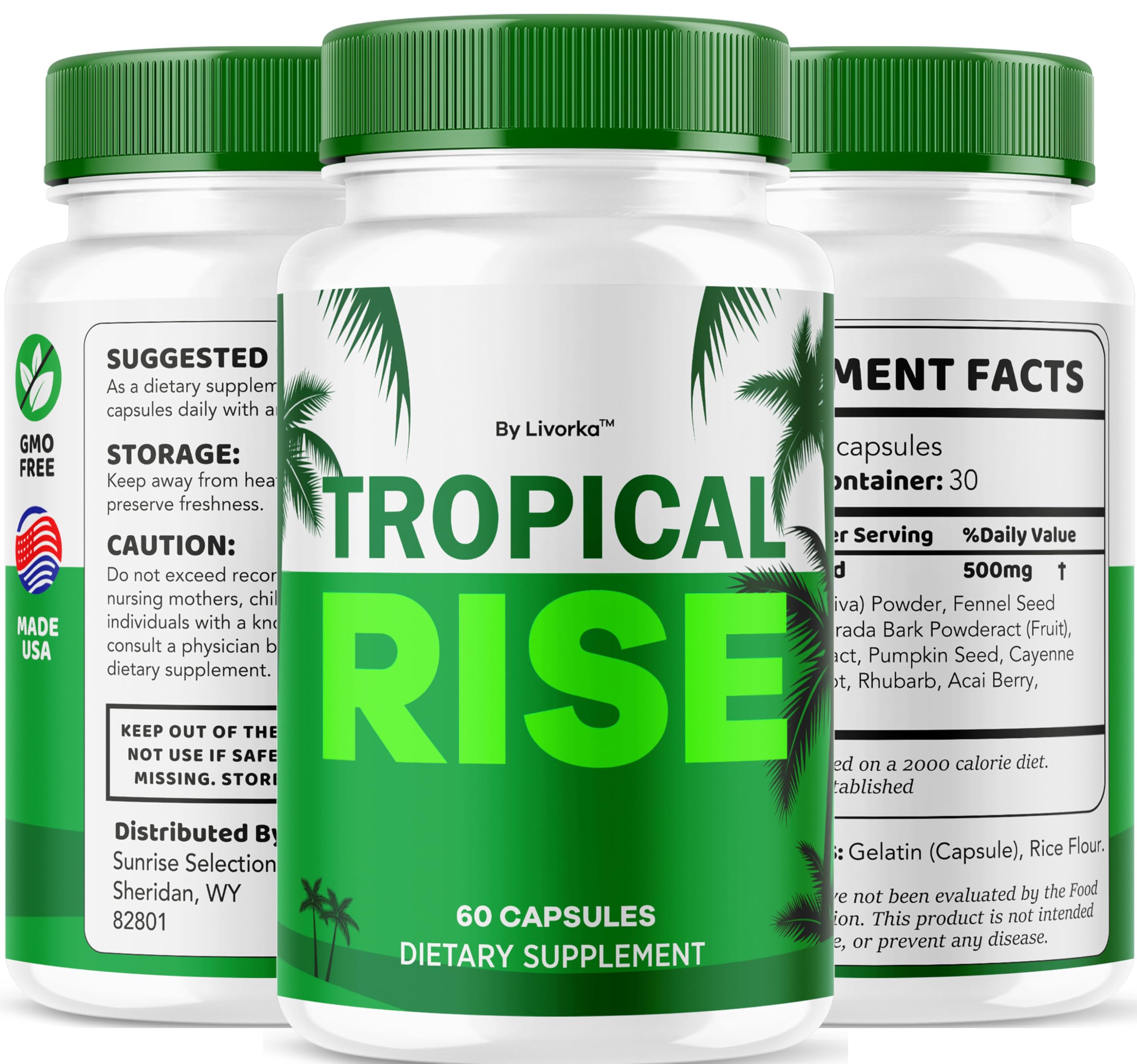 LIVORKA Tropical Rise for Men natural ingredients visual indicating clean formula
